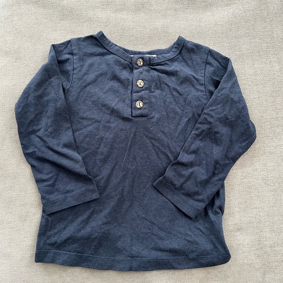 Haven Kids Navy Bamboo blend Henley 12/18m - Picture 1 of 3